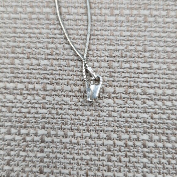 18 Inch Sterling Silver Large Banded Agate Stone Necklace B847 - Picture 5 of 7